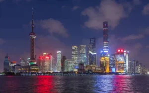 Shanghai Skyline Sunset China